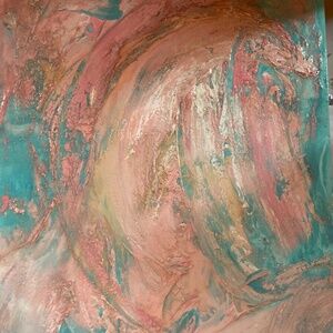 Original abstract painting on wood 11x14 x1 inch by DorotaKormienkoArt